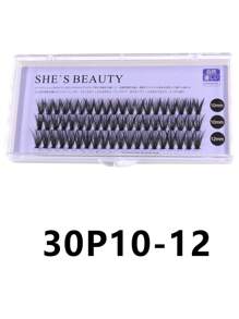 3pcs/Pack 60pcs/Pack C Curl 0.07mm Mixed Length Pre-Fanned Mink Eyelash Extensions, Soft Curl, Eye Enlarging, Portable For Home Or Outdoor Use, Suitable For Parties, Gatherings & Makeup Lash Clusters,Eye Lash Clusters,Individual Eyelashes,Lashes,Fake Lashes - Black - View 12