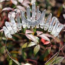 Biżuteria z naturalnym kryształem i koroną dla kobiet, odpowiednia na każdą porę roku, opaska na głowę, obręcz do włosów - kształt - Zobacz 7