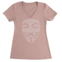 Anonymous Mask Ladies V-Neck T-Shirt - Lướt sóng - Xem 5