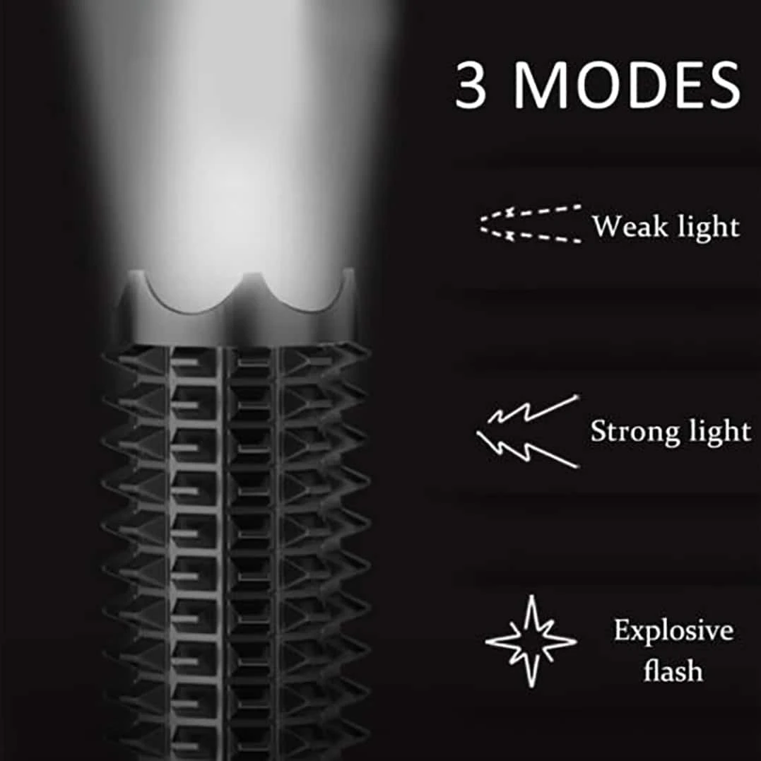 Super Bright LED Torch Tactical Flashlight USB Rechargeable Work Light