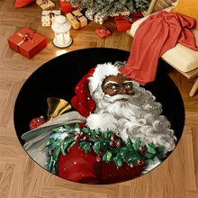 1 件“绿色底座红色茶杯装满雪中圣诞节的棉花糖”防滑圆形地毯，可机洗，适用于入口客厅卧室的地毯，户外露台花园庭院装饰地毯，家居装饰，房间装饰，地毯，挂毯 - 彩色 - 查看 4