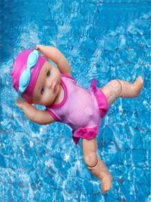 新款防水游泳娃娃，电动游泳娃娃，泳池漂浮游泳娃娃，预期水上娱乐玩具 - 彩色 - 查看 3