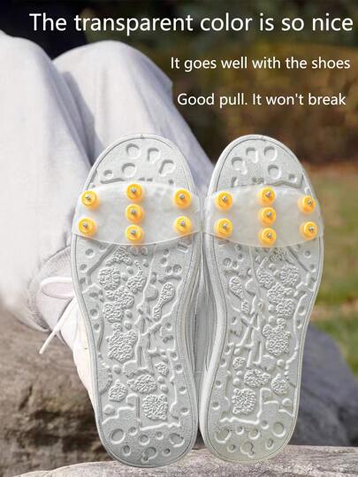 1 Pair Of Invisible Outdoor Skating Non-Slip Shoe Covers Snow Crampons For Men And Women Elderly Mountaineering Supplies Anti-Skating Claws