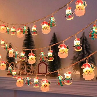 1pc 10-LED Santa Claus, Christmas Tree, Snowman String Light, Fairy String Light, Christmas Decoration Light, Thanksgiving Atmosphere Light, Holiday Decoration Light, Home Decoration Light, Party Decoration Light,Room Decor Christmas Decor Christmas Light Bedroom Decor Home Decor Party Decor Holiday Festivalchristmas Gift Thanksgiving Christmas Tree Decor OrnamentsHalloween Decor Christmas Decoration Thanksgiving Wedding Home Decor Home Decor Fall Decor Autumn Decor Birthday Decorations For Gifts Party Supplies Indoor Outdoor Garden Holiday Festival Decor Wall Decor Halloween Ornaments Christmas Decoration XMAS Decor Christmas Tree Gift Decor Thanksgiving Wedding Home Decor Home Decor Fall Decor Autumn Decor Birthday Decorations For Gifts Party Supplies Indoor Outdoor Garden Holiday Festival Decor Halloween Decor Wall Decor Halloween Ornaments