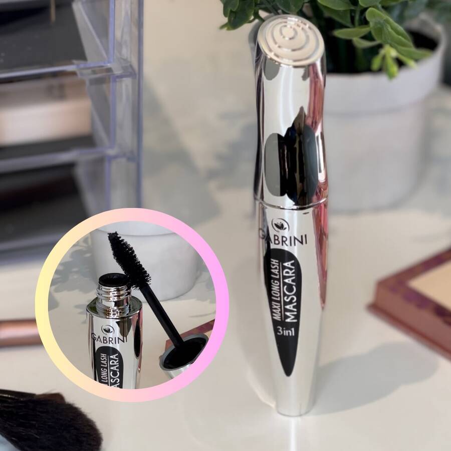 Gabrini Eyelash Waterproof Mascara Deep Black, Clump-Free Formula For Captivating Eyes Longlash/Volume - Black - View 1