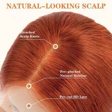 Ginger Lace Front Wigs Human Hair Pre Plucked 13x4 Body Wave Lace Frontal Wigs Human Hair 350# Colored Wigs Human Hair Ginger Body Wave Human Hair Wig Orange Ginger Wig
