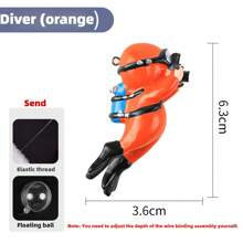 1PC Fish Tanks Aquarium Decoration, Diver Aquarium Decoration, Aquarium Accessories Fish Playmate For Fish Tank Suitable For All Kinds Of Fish Tanks Swimming Pool