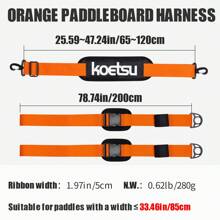 KOETSU Adjustable Paddleboard Shoulder Strap, Available In Yellow, Blue, And Orange, Stylish And Eye-Catching, Comfortable & Durable, Ideal Transport Accessory For Paddleboards