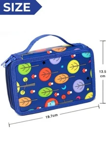Kawaii Double Layer Pencil Case With 32 Colors And School Supplies/Stationery - 淺褐色的 - 查看 10