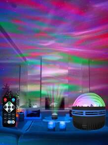 1pc ABS Projection Light, Modernist Adjustable Galaxy Projector For Bedroom, Party - Black - View 2