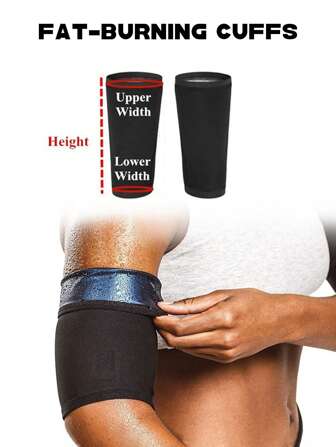 1 件装排汗运动袖套，排汗袖套，适用于减肥、燃烧脂肪、健身、桑拿、瘦身