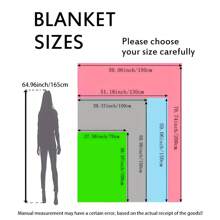 个性化定制照片和文字，家庭或情侣，厚羊毛毯，柔软温暖的午睡毯，适用于沙发、办公室床、露营旅行、多用途节日礼物毯 - 彩色 - 查看 3