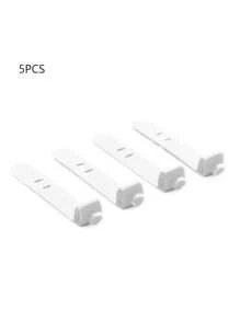 5pcs Desk Cable Management Silicone Ties, Headphone Anti-Lost, Wire Organizer Straps