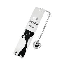 A Cute Pet Dog Bookmark, Suitable For Office, Learning, And Writing. Choose One To Accompany You Home During Reading Time!,School Supplies,Back To School - Black and White - View 12