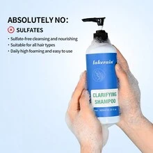 lakerain 300ml/10.15 盎司澄清洗发水，不含硫酸盐，PH 值平衡，保持头发水润 - 藍色 - 查看 5