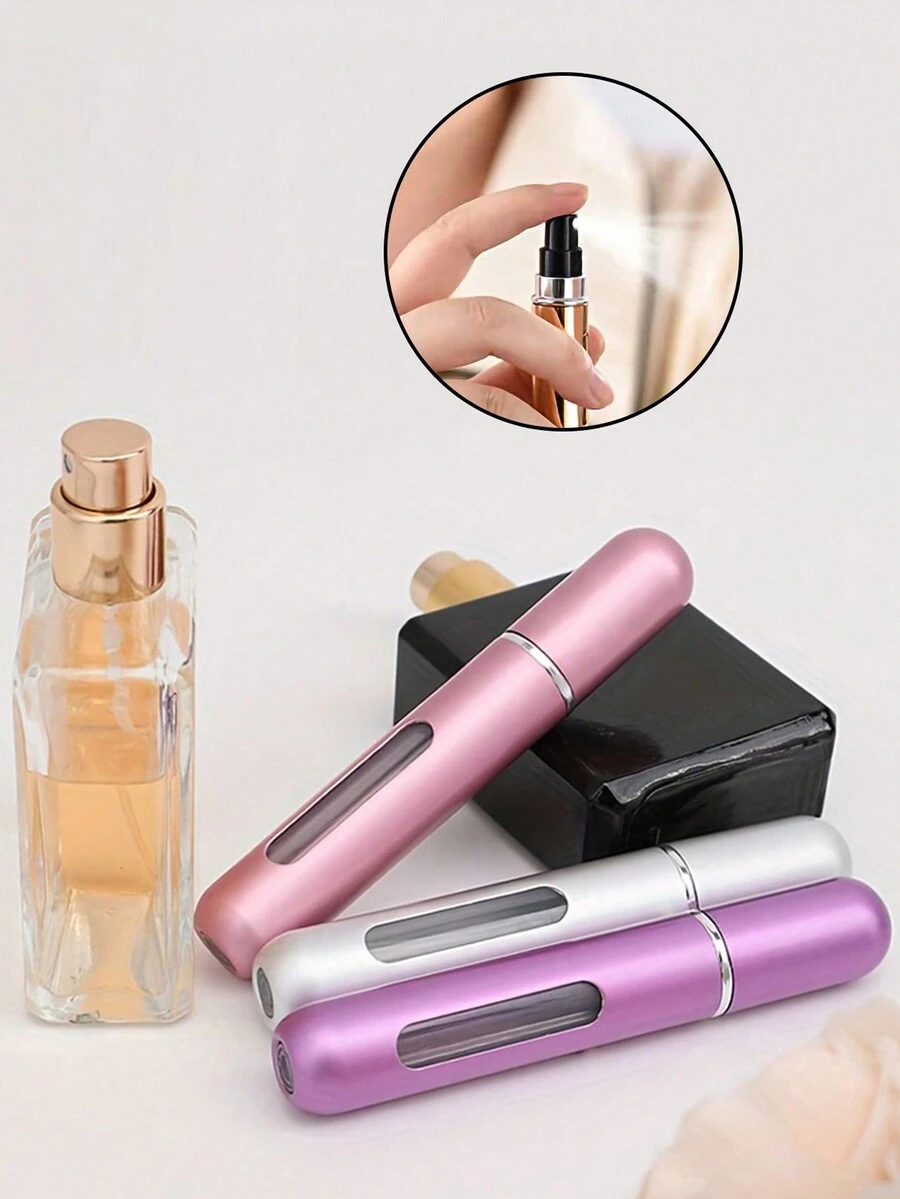 1/3 Chai nước hoa du lịch mini - Có thể nạp lại, di động, dung tích 5ml, hộp đựng mỹ phẩm rỗng có vòi phun xịt hương thơm dùng khi đi du lịch, làm đẹp và sử dụng hàng ngày. Những vật dụng thiết yếu khi đi du lịch, hộp đựng đồ du lịch cho bãi biển, kỳ nghỉ hè trở lại trường - Nhiều màu - Xem 1