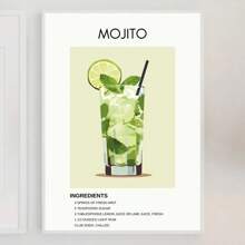 1pc Tối giản Cổ điển Cocktail Nước ép Rượu Đồ uống Poster Và Bản in Canvas In Nghệ thuật Treo tường Hình ảnh Cho Nhà bếp Quầy bar Trang trí Không có Khung - Nhiều màu - Xem 18