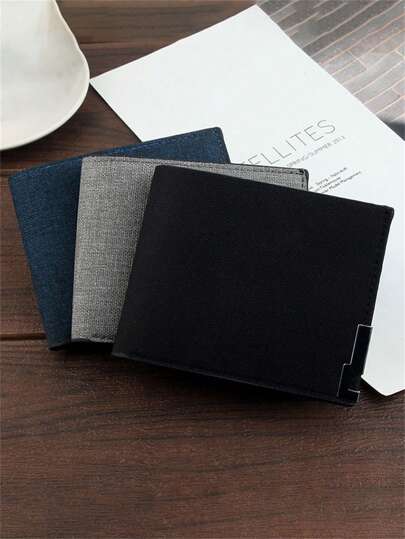 Men's Short Wallet, Casual Large Capacity Wallet, Card Bag, Youth Multi Slot Ultra-Thin Zero Grip Bag Suitable For Teen Summer Casual Outdoor Athletic Or Vacation Travel Or Graduation Gifts Or Birthday Dress Accessories