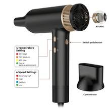 UKLISS High-Speed Hair Dryer With Rear Air Intake, Constant Temperature Negative Ion Hair Dryer, Bladeless Hair Dryer, Mom Gifts, Valentine's Day Gifts, Boyfriend Gifts, Valentine's Day Gifts, Pink, Cute, St. Patrick's Day - EU C Type Plug(220-240V) - View 3