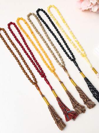 1pc Imitated Natural Stone, 45pcs Beaded Prayer Bracelet, Arabic Style