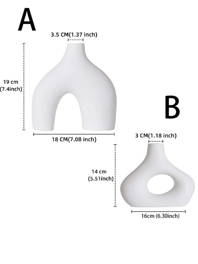 1pc Moderne Minimalist Bohemian Vase, Matte Donut Shaped Flower Reed Grass, Great Living Room, Dining Table, Office, Bedroom Shelf Entryway, Console Home Back To School Room Supplies Glass Vase view 6