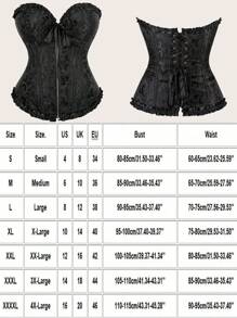 Zippered Corset Palace Style Corset With Boning To Shape Waist And Push Up Bust, Sexy Jacquard Shapewear Top, Suitable For Wearing With A Dress, Christmas Top