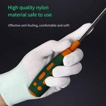 6 chiếc Găng tay nylon trắng mỏng, Găng tay chống tĩnh điện cho nhà máy điện tử Găng tay làm việc chống bụi - Nhiều màu - Xem 4