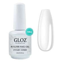 GLOZ 凝胶指甲油修护剂指甲凝胶 7 合 1 修护强化剂凝胶透明修护剂指甲凝胶颜色硬凝胶修护剂延长指甲凝胶适用于节日美甲设计圣诞礼物女士 - 無色 - 查看 2