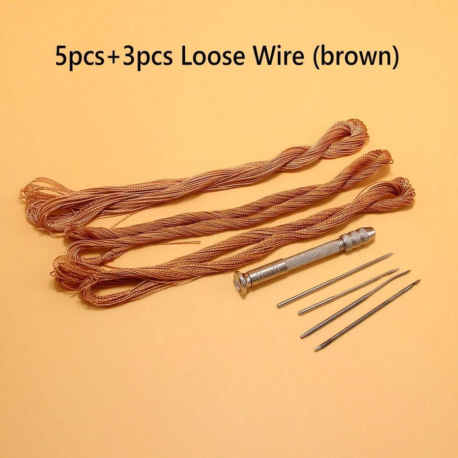 58pcs HandHeld Sewing Awl Kit, Tools For Stitching And Punching On