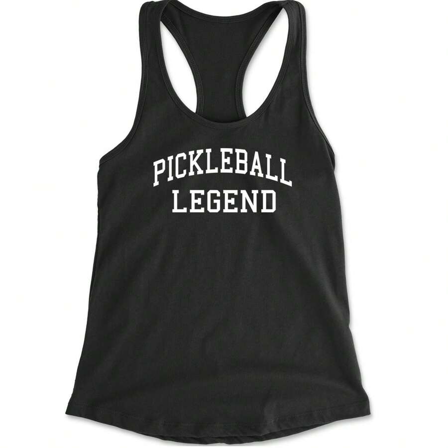 Pickleball  Dink Champion Racerback Tank Top For Women - 黑色 - 查看 1