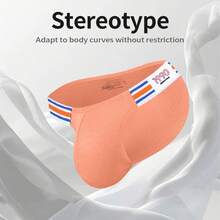 Thời trang Khâu Sọc Thiết kế Khác biệt Sở thích Nam Vải ren Quần lót sừng cao cấp Đồ lót gợi cảm - trái cam - Xem 10