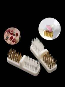 1pc Electric Nail Manicure Drill Bits Cleaning Brush For Removing Nail Dust, Nail Care Tool - Multicolor - View 7