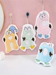 Khăn tay chữ hoạt hình, treo, thấm hút mạnh, nhanh khô, dùng tại nhà không rụng, khăn tay trẻ em/vải lau phòng tắm dày - nhiều màu - Xem 5