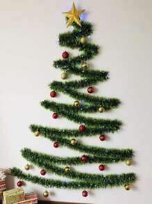 1 peça 540 cm Guirlanda de Natal, Decoração de parede de árvore de Natal faça você mesmo, Guirlanda de Natal Guirlanda de pinho artificial Guirlanda verde macia para decoração de festa de casamento de Natal, Decoração de fundo de festa de Natal