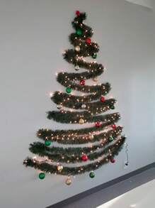 1 peça 540 cm Guirlanda de Natal, Decoração de parede de árvore de Natal faça você mesmo, Guirlanda de Natal Guirlanda de pinho artificial Guirlanda verde macia para decoração de festa de casamento de Natal, Decoração de fundo de festa de Natal