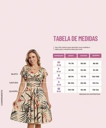 Vestido Estampado com Rodado Decote V Transpassado Moda Evangélica Romântico