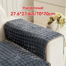 1 bucată pernă de canapea anti-alunecare din pluș de iarnă, husă de canapea caldă de iarnă, husă de spătar pentru față de pernă, husă de protecție pentru pernă de canapea, potrivită pentru dormitor, birou, sufragerie, decorațiuni interioare