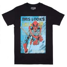 SPIDERMAN "This Looks Like A Job For" Marvel Comic T-Shirt - màu đen - Xem 1