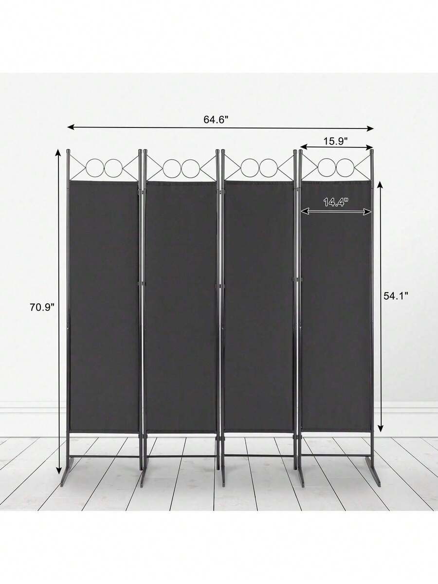 Room Divider 4 Panels 6FT Room Divider Wall Folding Privacy Screens