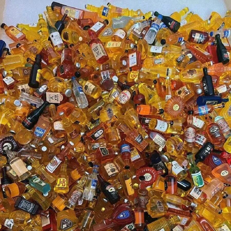 10/20/30/50pcs Miniature Fake Liquor Bottle Resin DIY Hair Clips