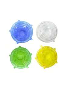 Set Of 6 Adjustable Silicone Lids - Universal And Elastic For Your Kitchen - 藍色 - 查看 4