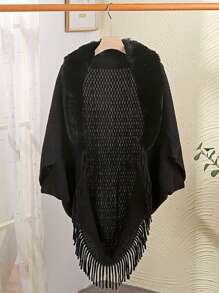 1 件女士秋冬新款针织披肩（多款可选） - 純色 - 查看 15