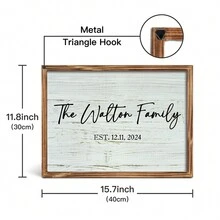 普陀装饰 1 件定制木制标志装饰画，沃尔顿家族 2024 年 11 月 12 日预估，家庭农舍客厅个性化墙壁艺术装饰，礼物 - 彩色 - 查看 4