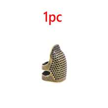 4 piezas Anillo protector ajustable de metal para el dedo, dedal protector para costura a mano, bordado, herramienta y accesorio de costura DIY