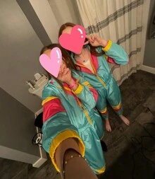 Women's 80s 90s Outfits Party Themed Costume Tracksuit Short Sleeve Windbreaker Jacket And Short Sets - 薄荷綠 - 查看 4
