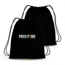 Backpack Bag Free Fire Sports Bag Children Backpacks Adjustable Straps Drawstring - màu đen - Xem 2