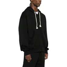 Acne Studios Small Face Logo Patch Zip-Up Hoodie Black
