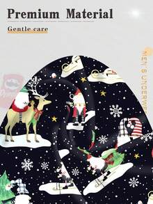 4 条装男士长款平角短裤，个性化圣诞印花舒适透气男士运动三角裤