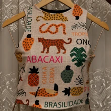 Women's Plus Size Cropped Top With African Prints - Afro Fashion And Summer 2024 (Assorted Prints) - 彩色 - 查看 6