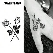 INKARTLINK INKARTLINK Revolutionary Tattoo Technology, Semi-Permanent Tattoos, Rose Flower, Realistic Tattoos, Meaningful Tattoos, Temporary Tattoos, Waterproof, Authentic Tattoo Appearance, Niche Design Tattoos, Juice Tattoos, Plant Tattoos